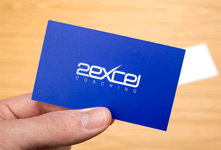 Rear business card design for 2Excel Coaching
