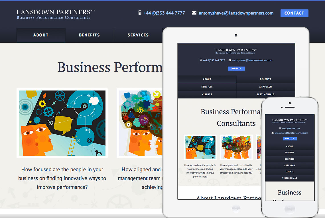 Lansdown Partners Lansdown Partners - Custom WordPress theme and responsive web design