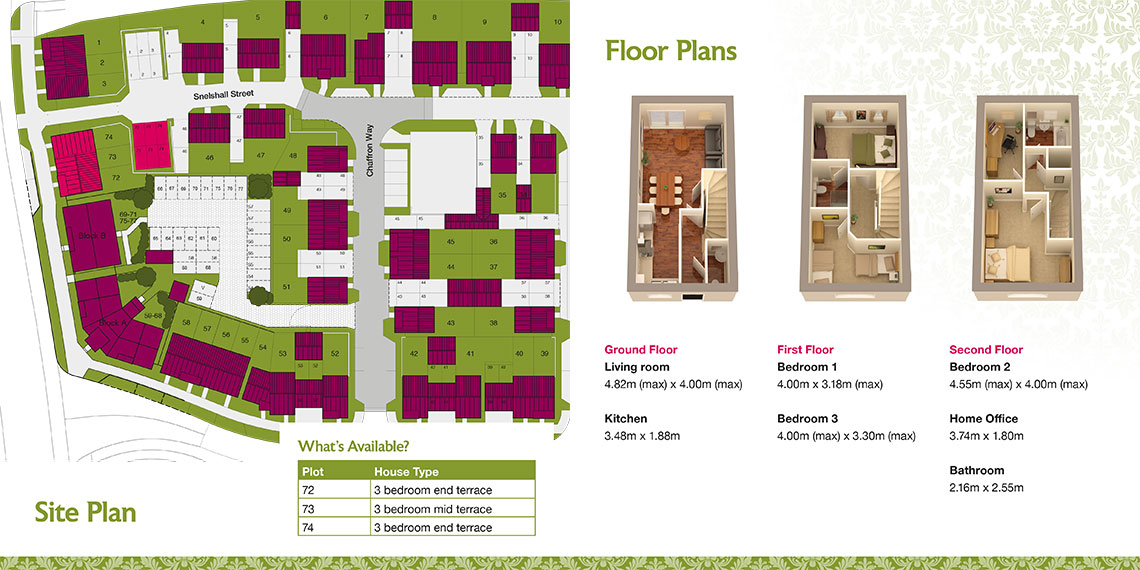 Guinness Homes Brochure design site plan - Tollgate Place