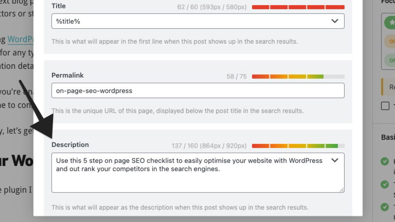 Optimising the meta description in WordPress with Rank Math