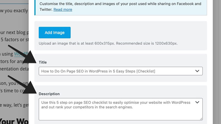 Optimising the social description in WordPress with Rank Math
