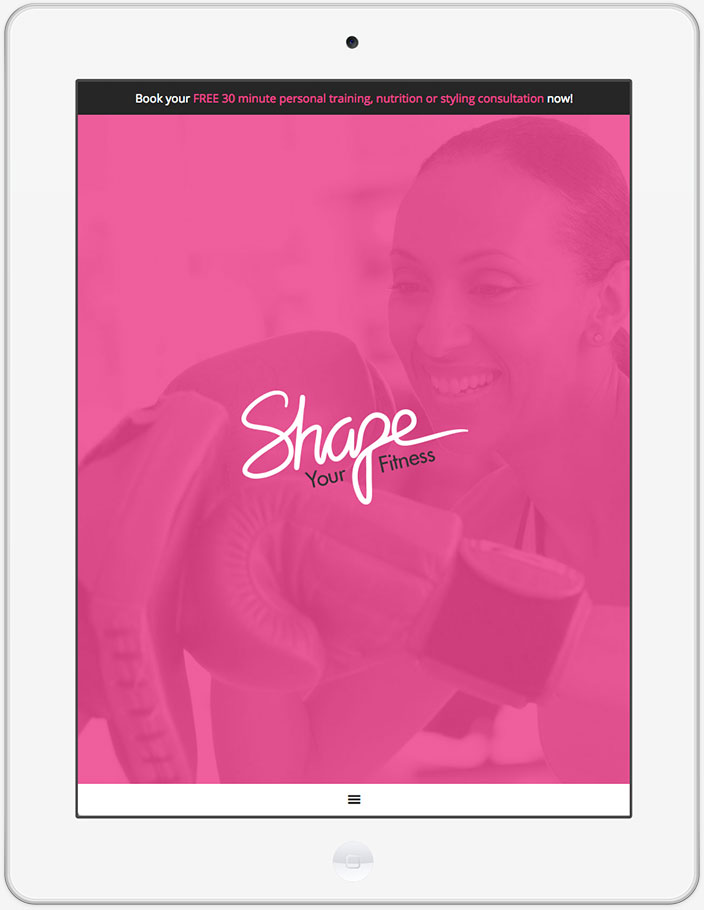 WordPress web design for Shape Your Fitness in Cheltenham