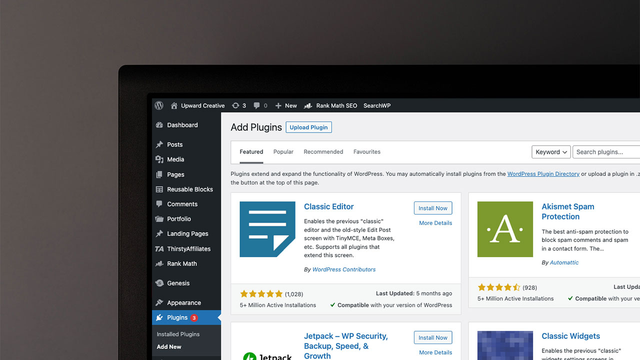 5 Essential WordPress Plugins to Increase Website Performance Essential WordPress plugins installation screen