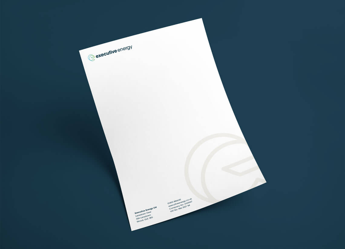 Executive Energy Executive Energy A4 letterhead design