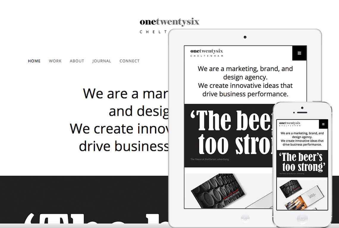 One Twenty Six One Twenty Six website design