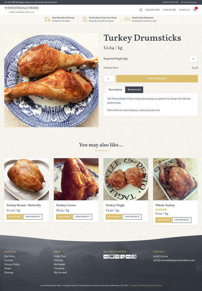 Winnothdale Prime Winnothdale Prime eCommerce website product page design