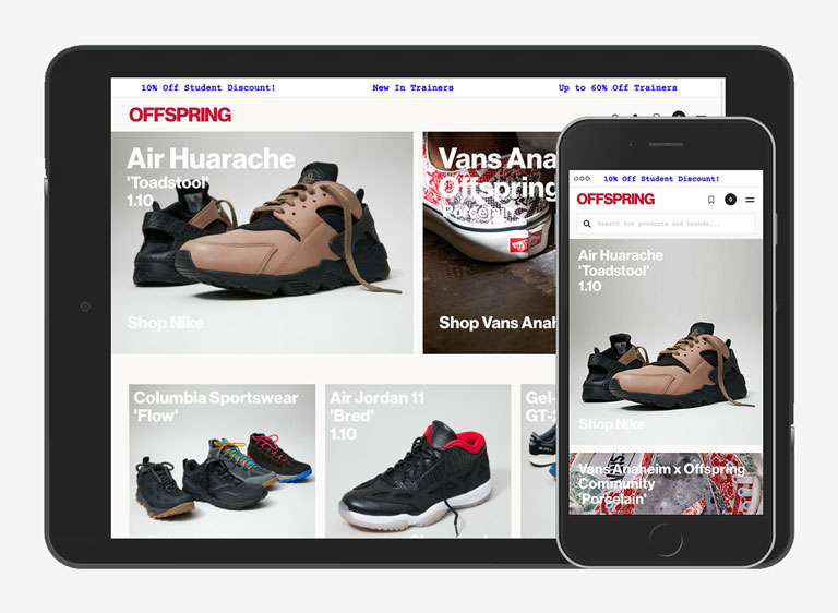 Why is Mobile Responsive Web Design so Critical to Website Success? Offspring mobile responsive web design example