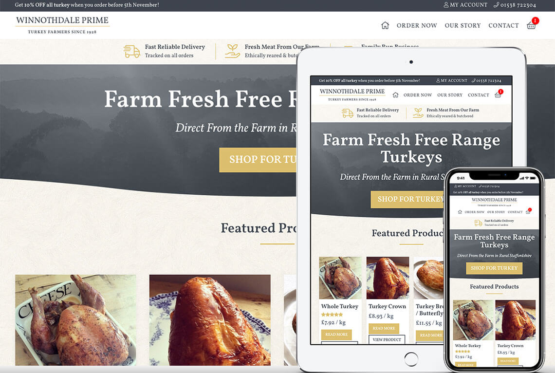 Winnothdale Prime Winnothdale Prime Turkeys mobile web design