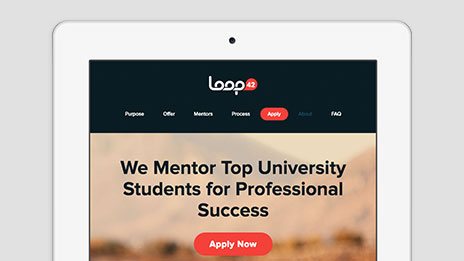 Loop42 one-page website design case study