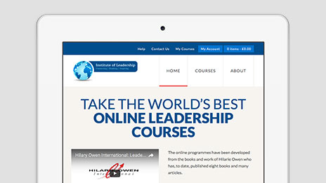 Institute of Leadership WordPress eCommerce website design case study