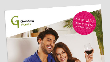Guinness Homes leaflet and brochure design case study