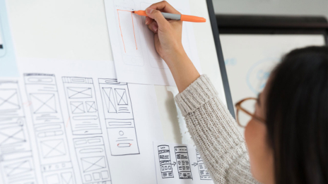 Using wireframe design to layout pre-written website content